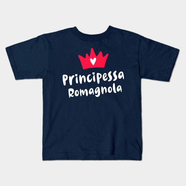 Emilia Romagna Roots Principessa Romagnola Princess Kids T-Shirt by zeno27